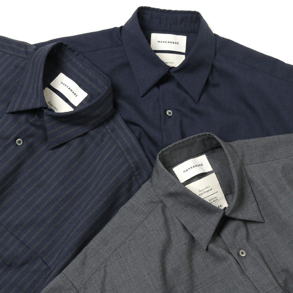 COMFORT FIT SHIRT S/S SUPER120s WOOL TROPICAL - MARKAWARE 「Area」