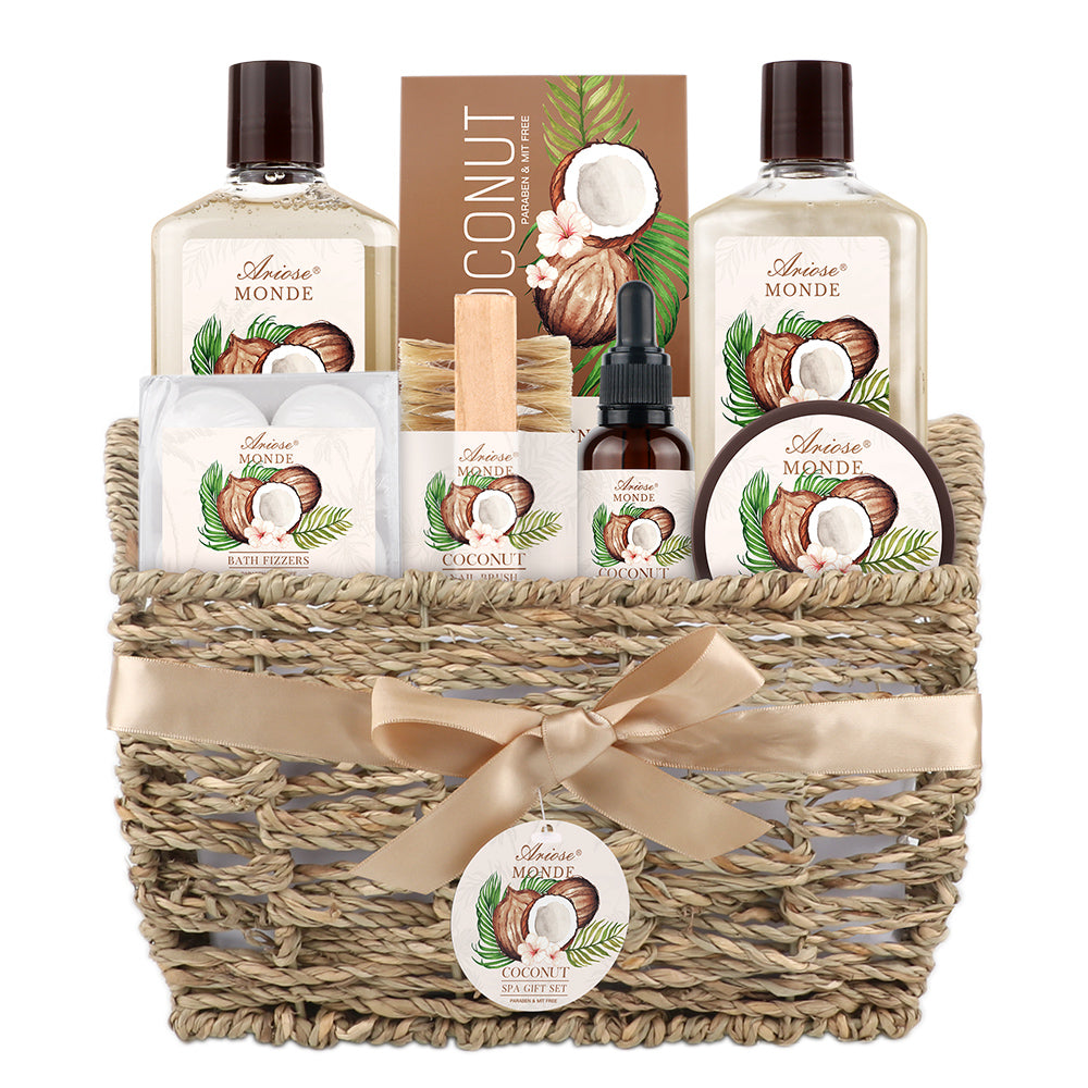 Coconut Scent Bath & Shower Basket Gift Set – ArioseMonde