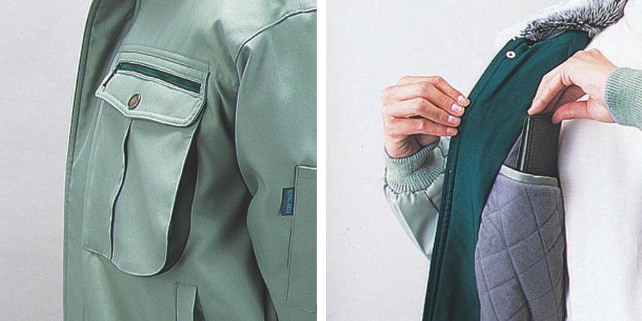 防寒作業服の定番デザイン帯電防止撥水加工ワークコート48073【自重堂】