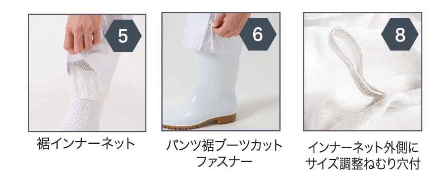 男性用】防水白衣パンツ耐水・防風でムレにくい丈夫な食品衛生白衣71416