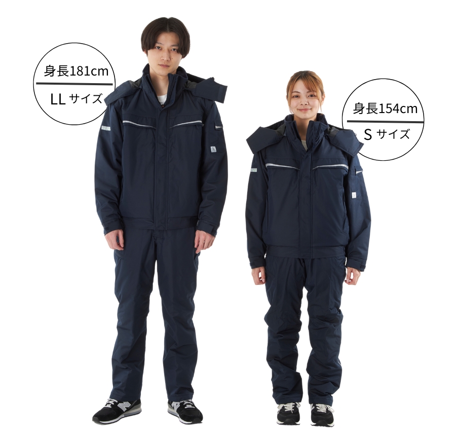 防寒着 防水防寒ブルゾン 中綿 制電 ASAHICHO E61000 ワークウェア 冬