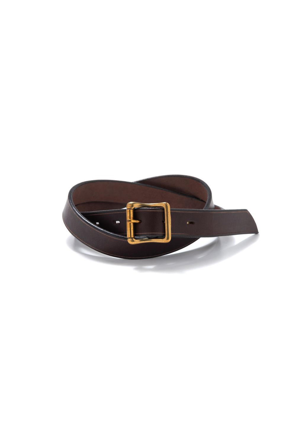 vasco - 【26SS】LEATHER GARRISON BELT - NARROW [BROWN] | レザー