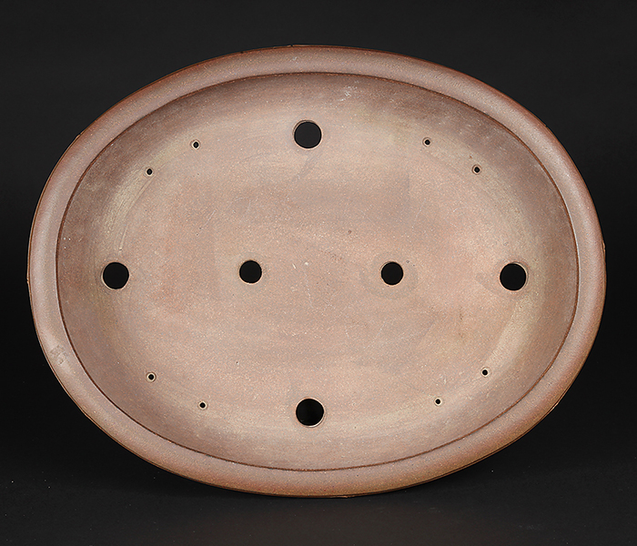 行山竹節楕円鉢 | 盆栽、盆栽書籍、盆栽鉢の通販│近代出版