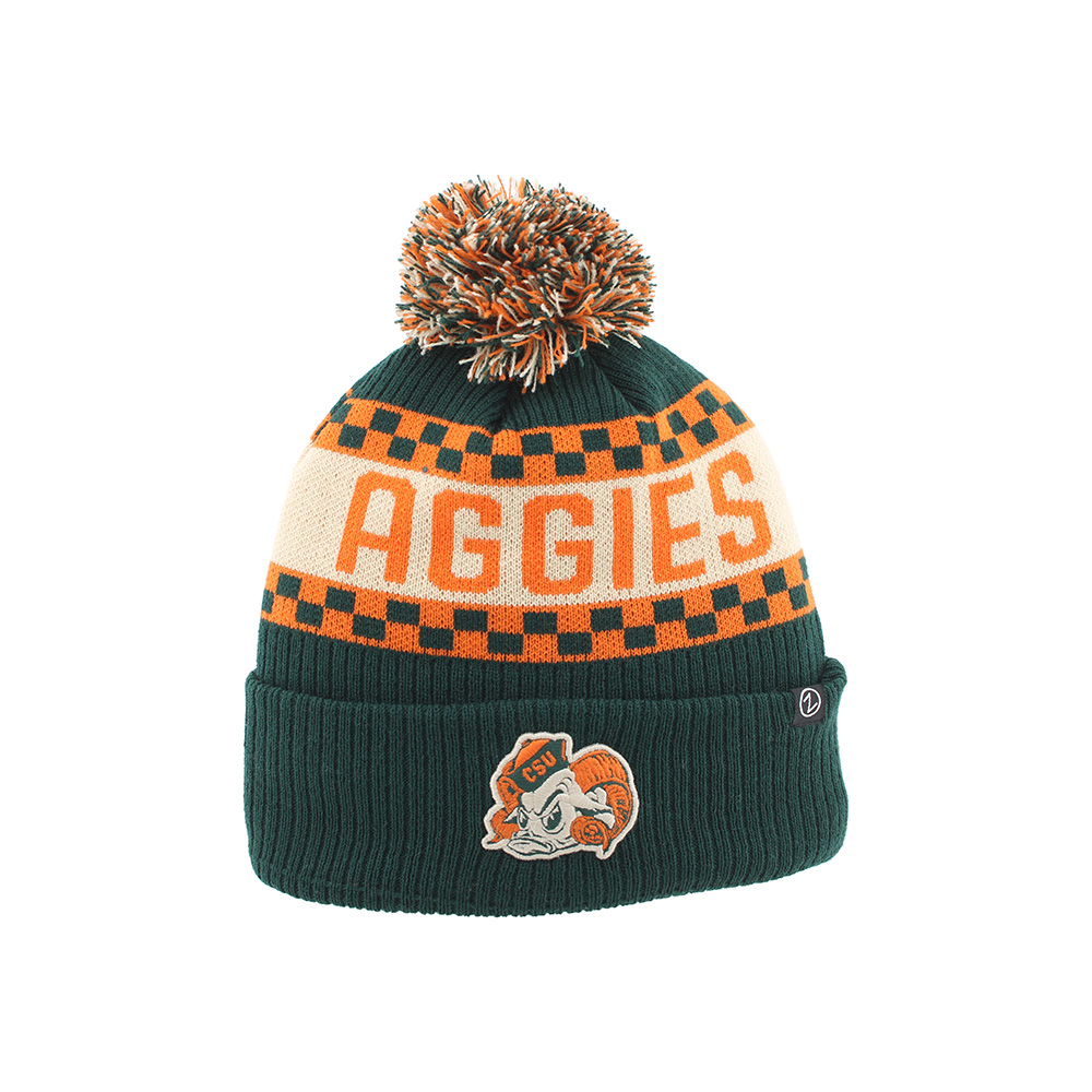 CSU Rams Brink Orange/Green Checker Beanie by Zephyr | CSU Bookstore