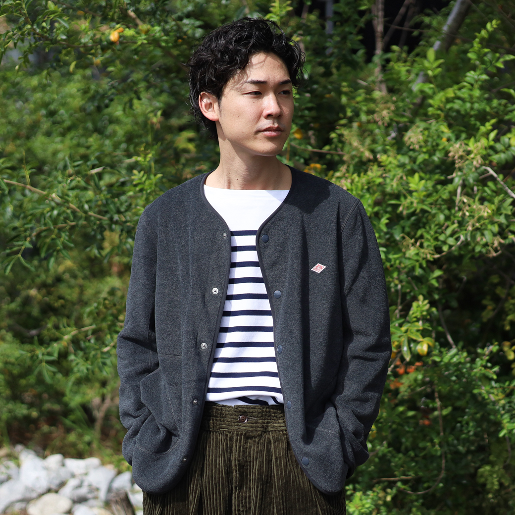 DANTON ダントン ノーカラーフリースカーディガン｜BORN FREE ONLINE SHOP