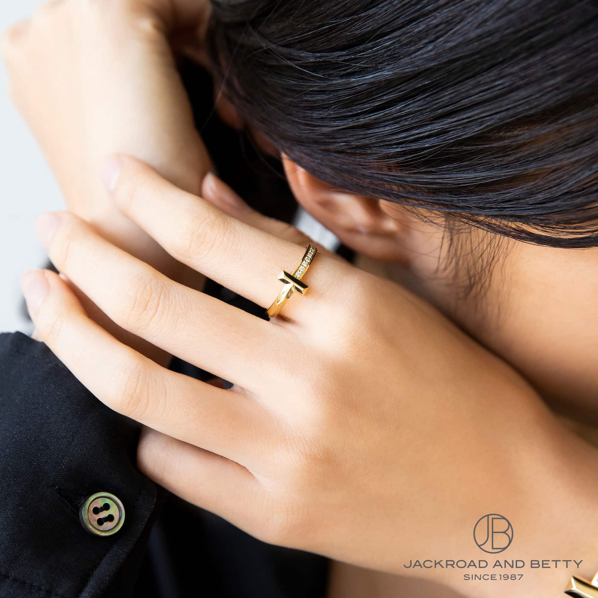 Tワン ナロー ダイヤモンド リング YG[] T1 Narrow Diamond Ring YG