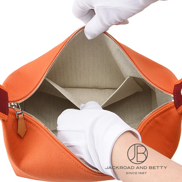 ブリッド ア ブラック PM ヴァニティポーチ オレンジ[H104222M 05