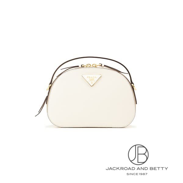 オデット サフィアーノ レザー バッグ ビアンコ ホワイト 白[1BH123