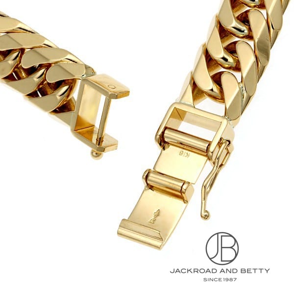 K18 6面 ダブル 100g 21cm ブレスレット 造幣局刻印有り[] Kihei