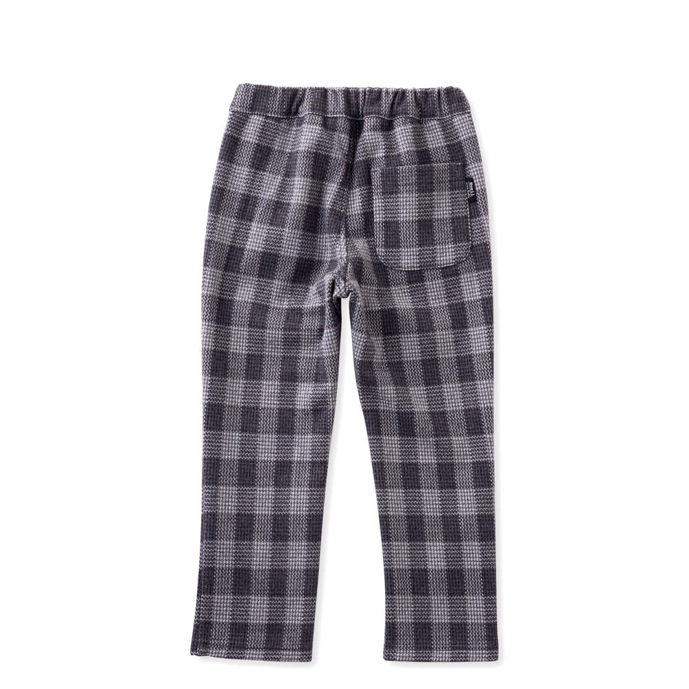 お揃い】千鳥チェック柄ジャガード起毛ロングパンツ(80~130cm)(80cm