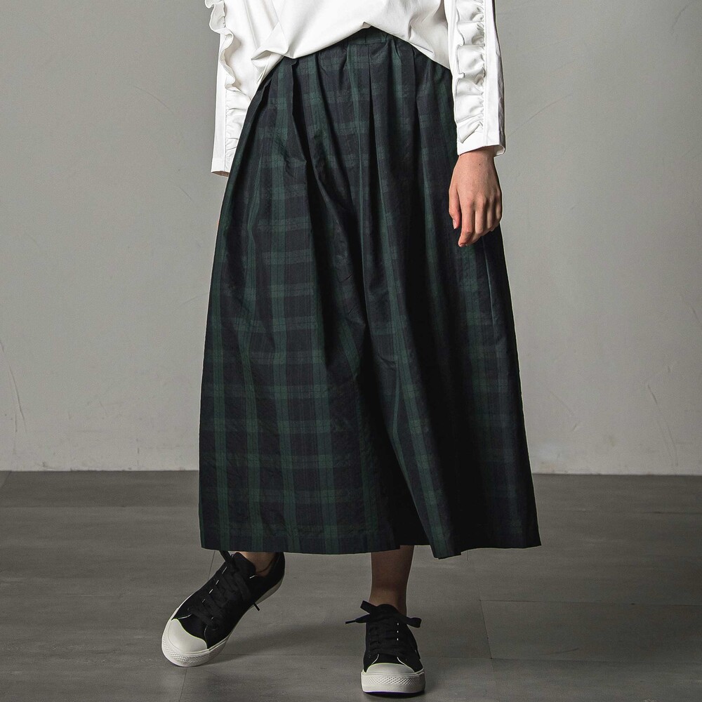 タータンチェック柄ガウチョパンツ大人親子お揃い(145~160cm)(M(145