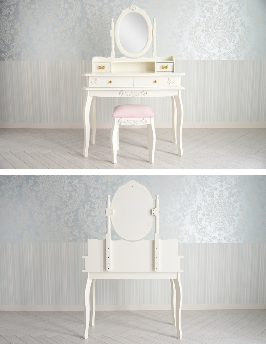 スノーホワイト プリンセス ドレッサーセット スツール付 | ロココ調