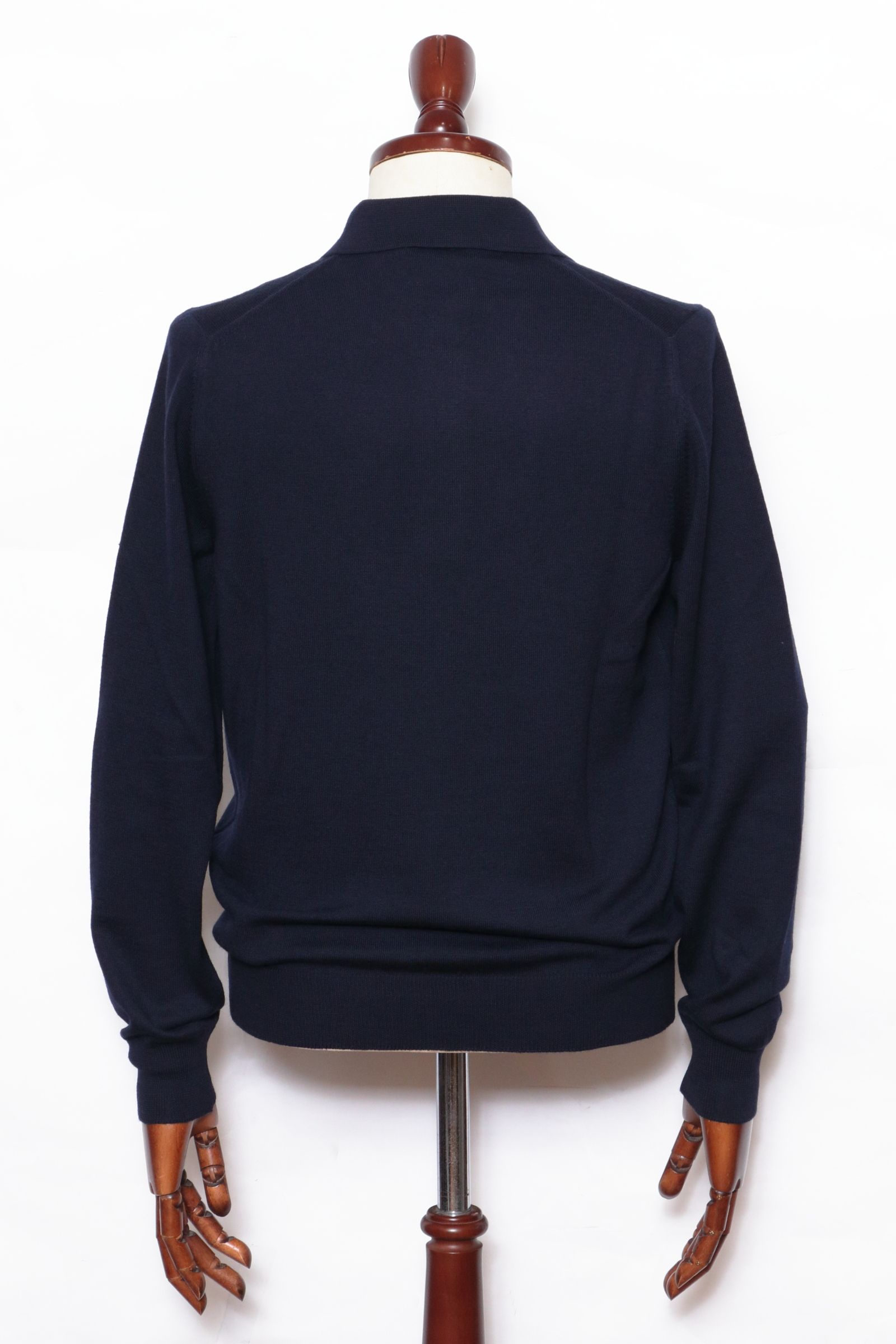 Gran Sasso - 12G ハイゲージ メリノウール 長袖ポロシャツ ニット