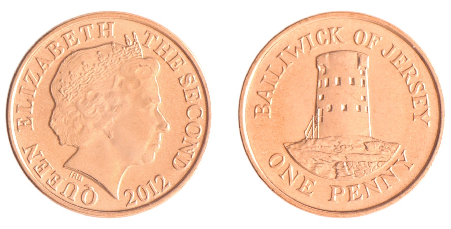 Jersey 1 Penny Coin, 1998-2016, KM #103, Mint, Queen Elizabeth II