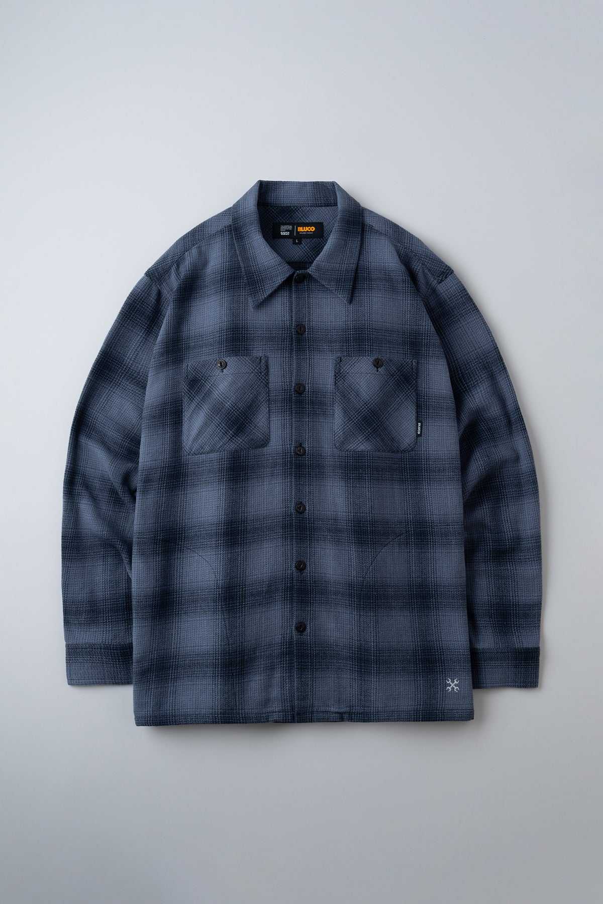 OMBRE CHECK FLANNEL SHIRT – BLUCO. INC