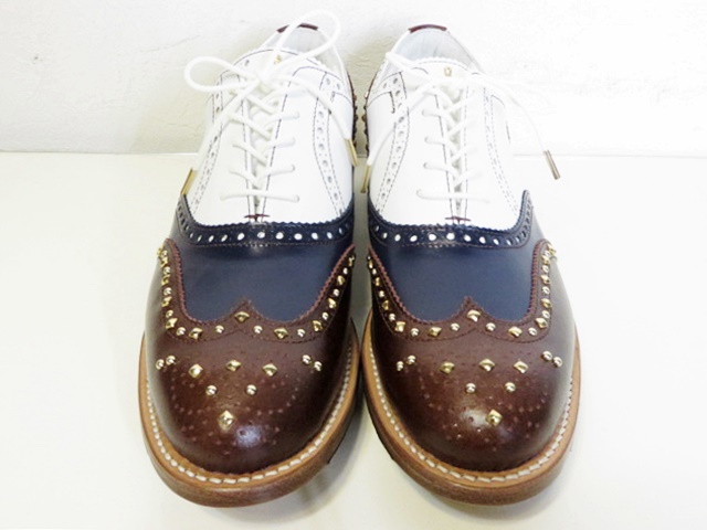 MARK&LONA マーク＆ロナ ゴルフシューズ ウイングチップ スタッズ