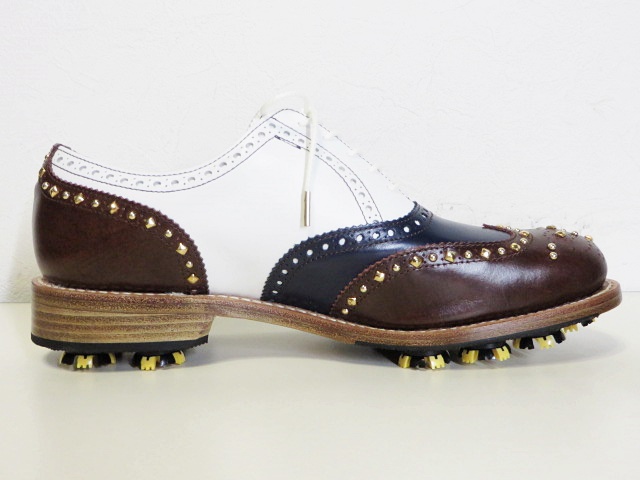 MARK&LONA マーク＆ロナ ゴルフシューズ ウイングチップ スタッズ