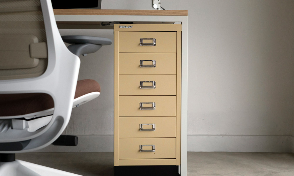 29/6 - ビスレー A4 キャビネット 引き出し6段 クローム