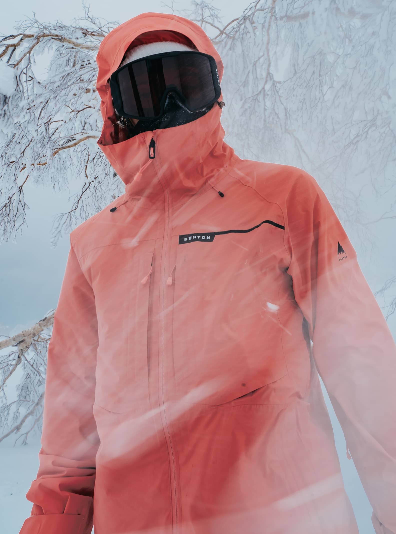 BURTON goretex フード付きピンクロングジャケット 【公式通販】