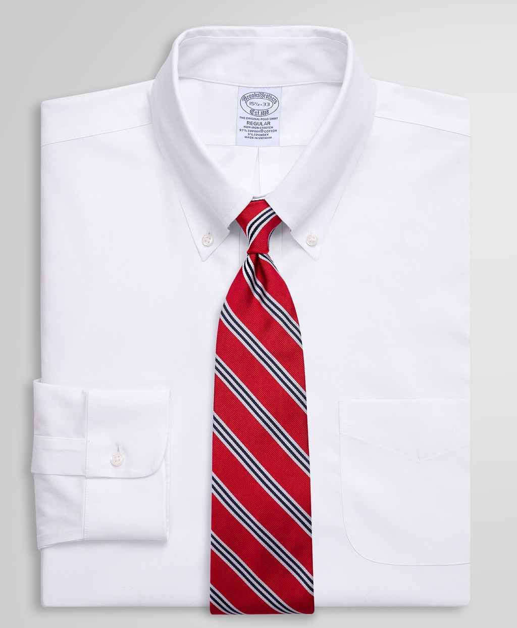 ノンアイロン スーピマコットンストレッチ ピンポイント