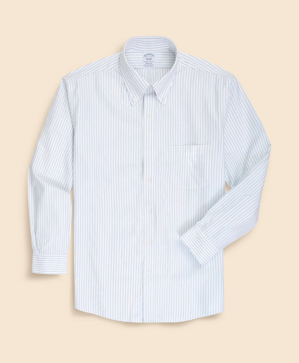 ノンアイロン ストレッチドビー ストライプ ドレスシャツ Regular Fit