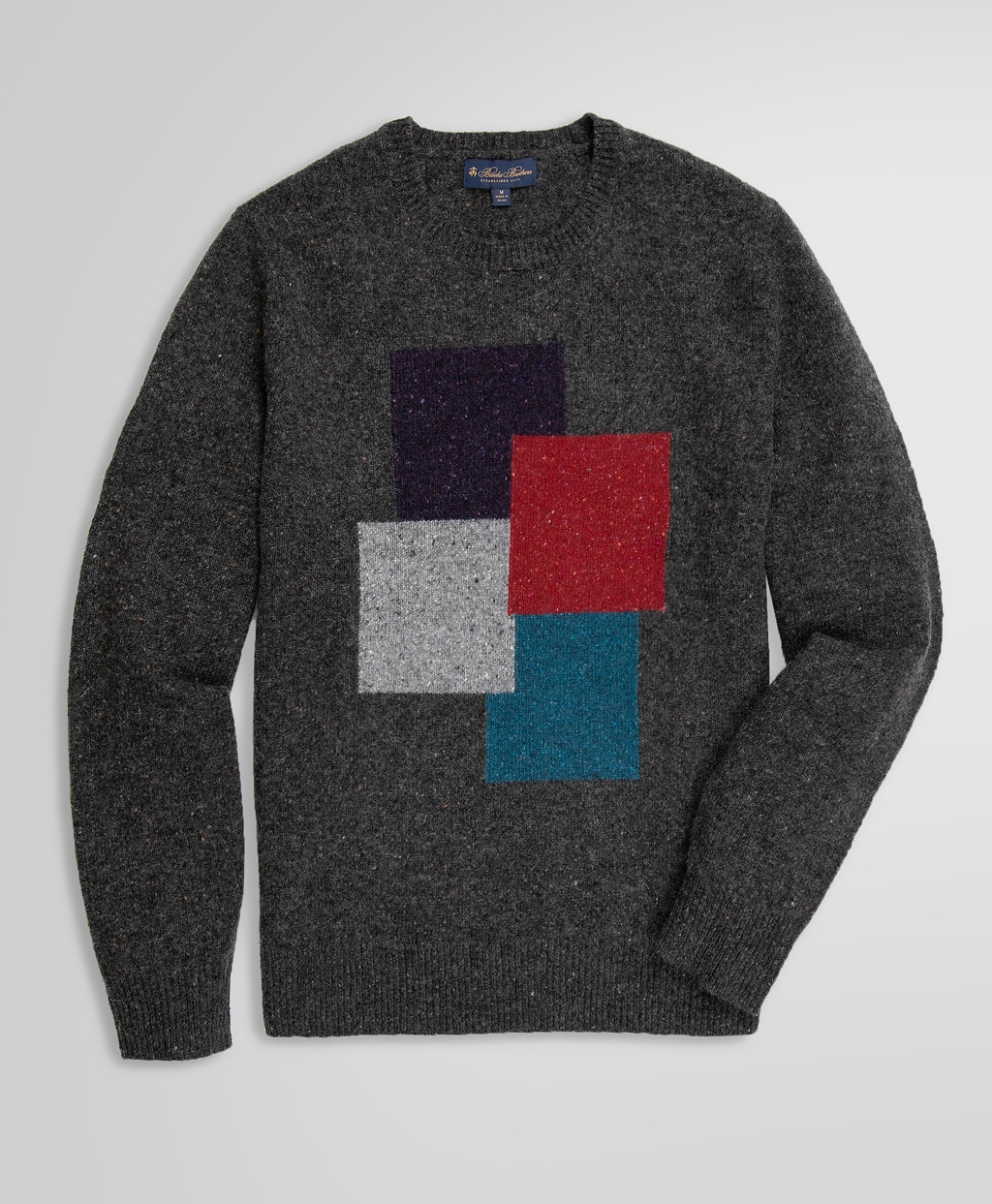 メリノウール カラーブロック クルーネックセーター | Brooks Brothers