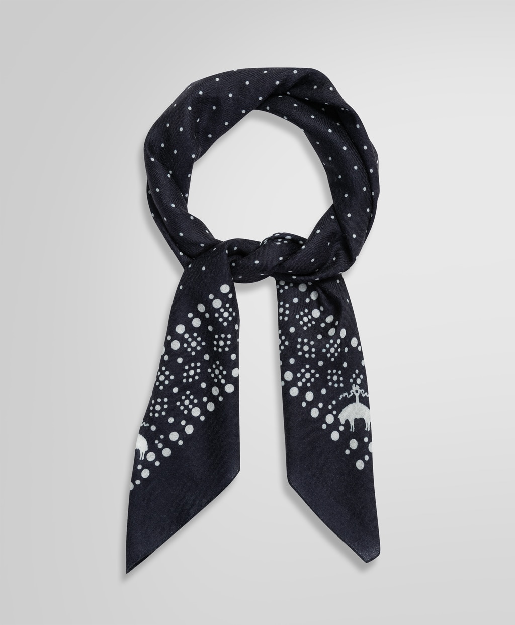 カシミヤ GFロゴ ドット スカーフ | Brooks Brothers Japan