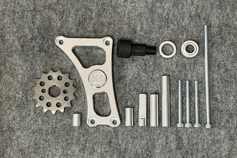 横型エンジン用フロントスプロケット オフセット キット モンキーや