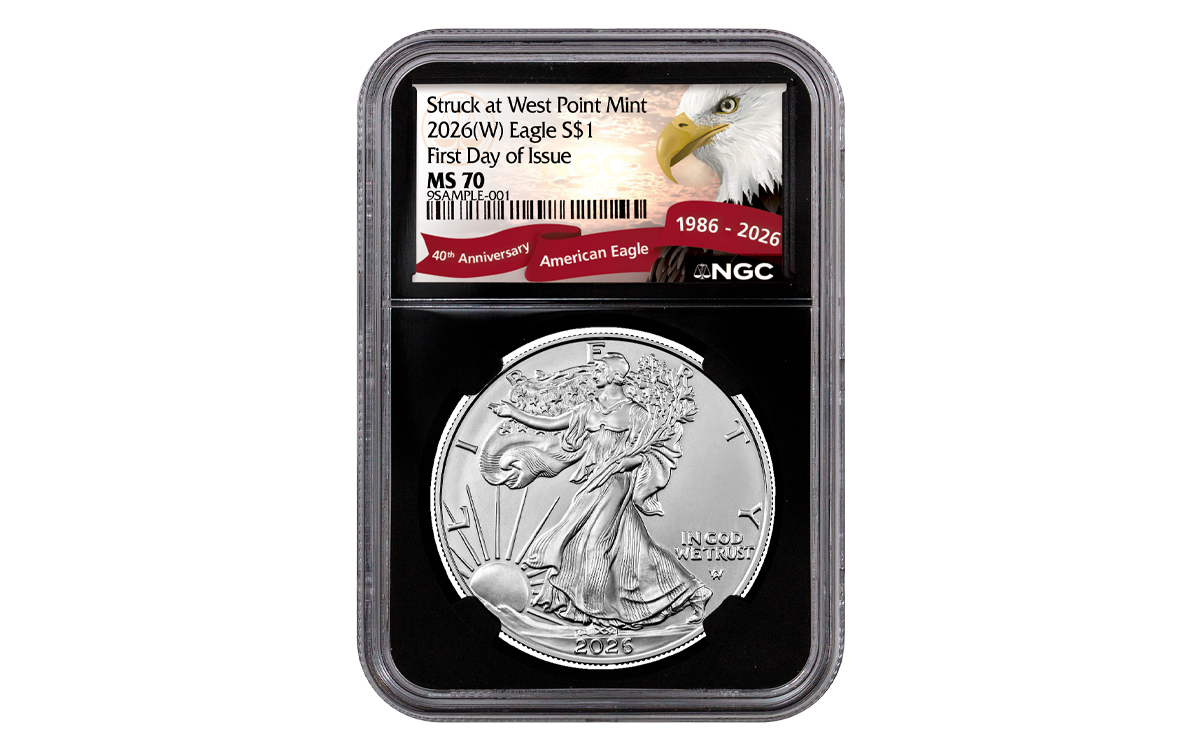2025(W) $1 1-oz Silver American Eagle Struck at West Point NGC