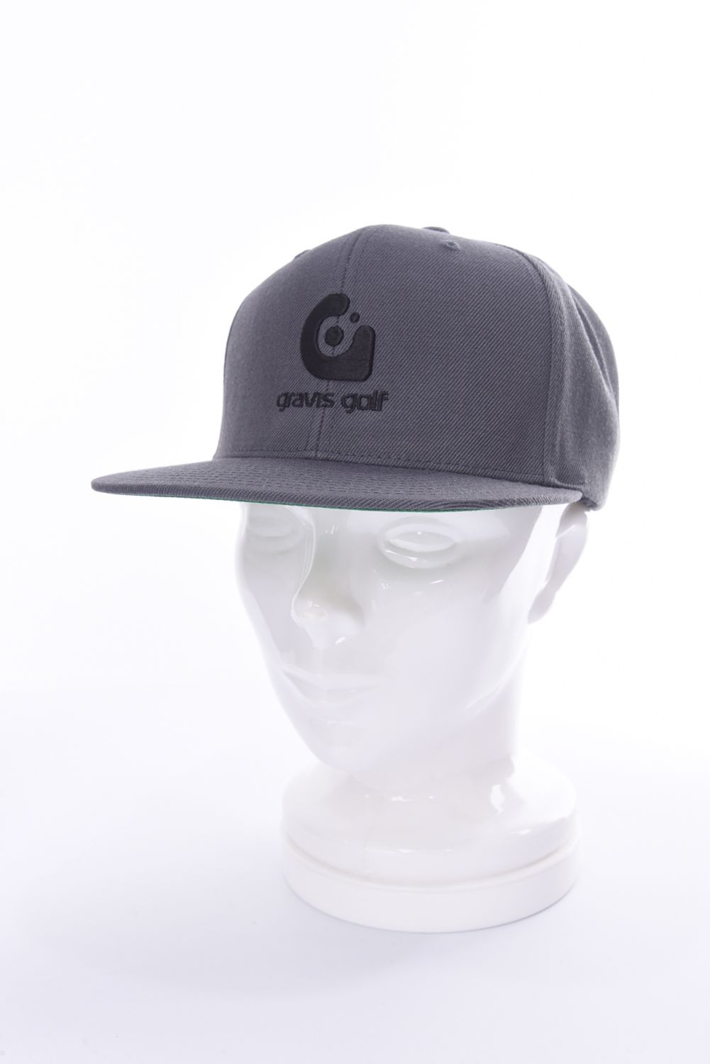 gravis golf - CAP / 3Dロゴ刺繍 フラットキャップ (グレー) | GOSSIP GOLF