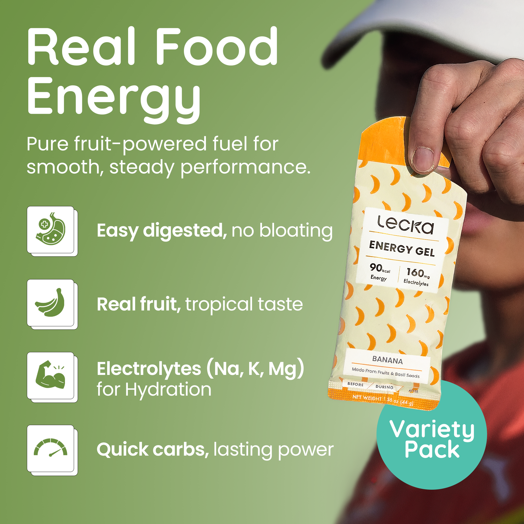 Energy Gel - Variety Pack (3 Flavors) – Lecka Nutrition