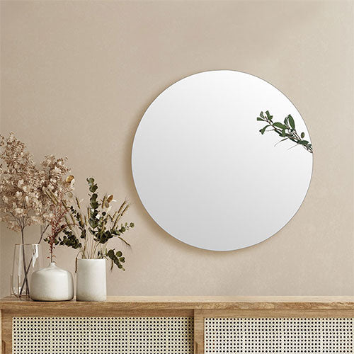 ウォールミラー 円型 直径61cm ミラー ドレッサー おしゃれ ぼん家具