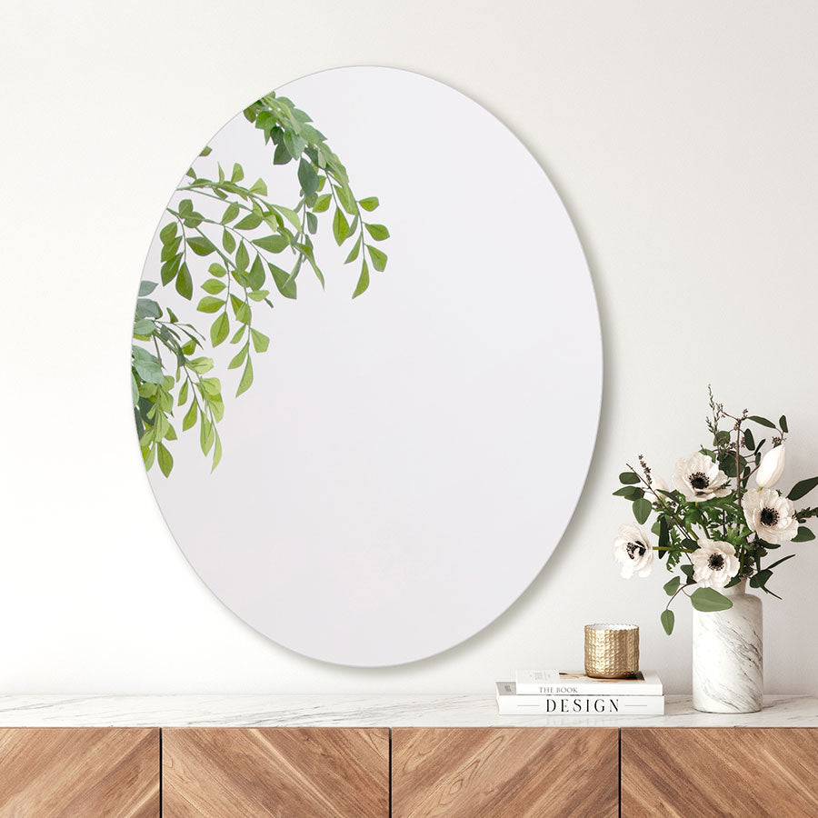 ウォールミラー 楕円型 71×56cm ミラー ドレッサー おしゃれ ぼん家具