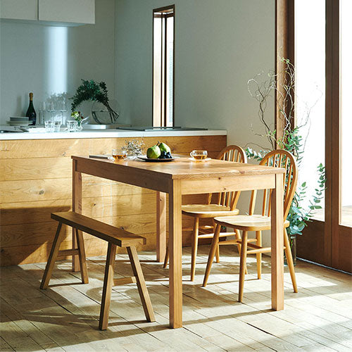 140×70cm] パイン無垢材ダイニングテーブル 4人掛け ダイニング