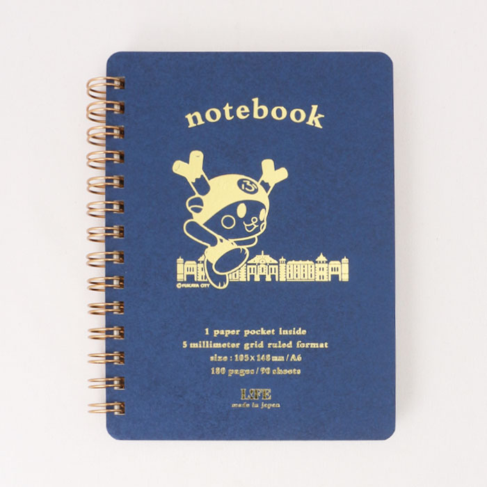 ふっかちゃんポケットノート（紺）【ふっかちゃんミュージアム（埼玉県
