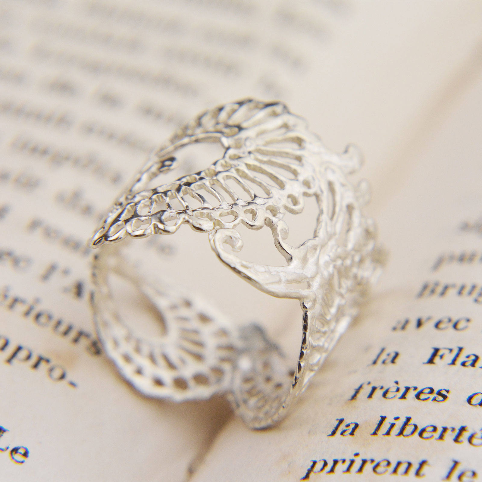 KAORU - 【即日発送可】カリグラフィリング(7号9号)(シルバー