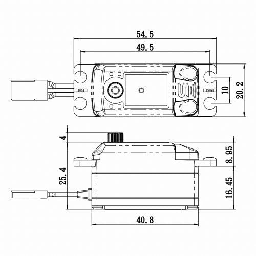 Savox High Voltage Coreless Low Profile Digital Servo with Soft