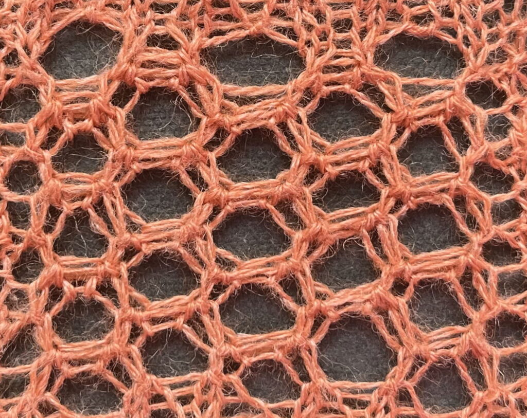 Complexagons: a lace knitting stitch pattern – String Geekery