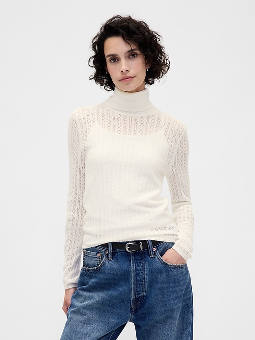 Pointelle Turtleneck Sweater | Gap