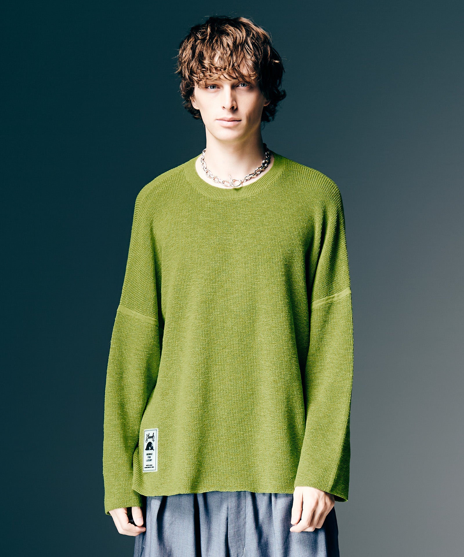 GB0126/KNT11 : Rubber Tag Knit / ラバータグニット | glamb Online