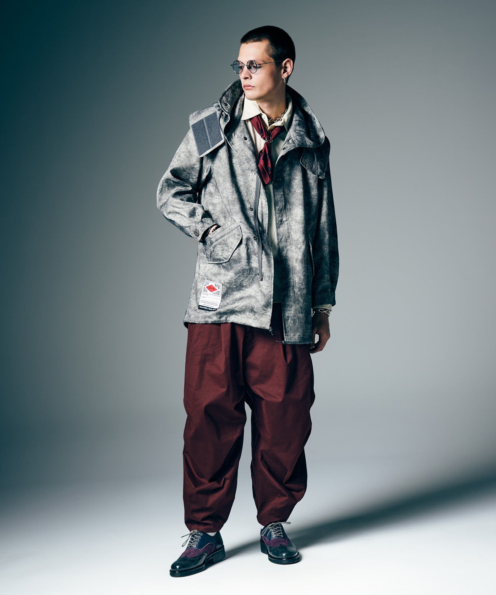 GB0226/JKT01 : High Neck Shirt Mods Coat / ハイネックシャツモッズ