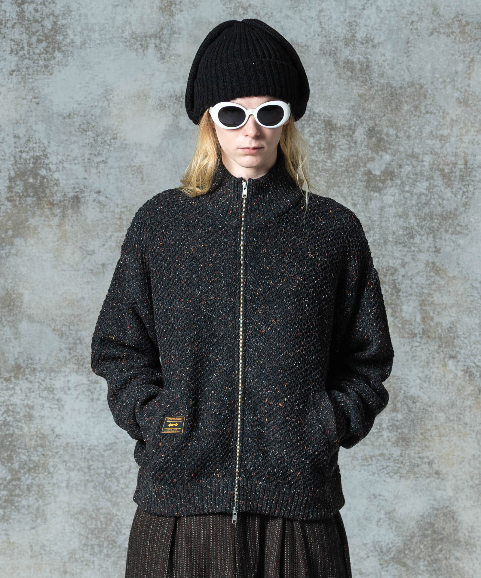 GB0325/KNT14 : Nep Drivers Knit / ネップドライバーズニット | glamb