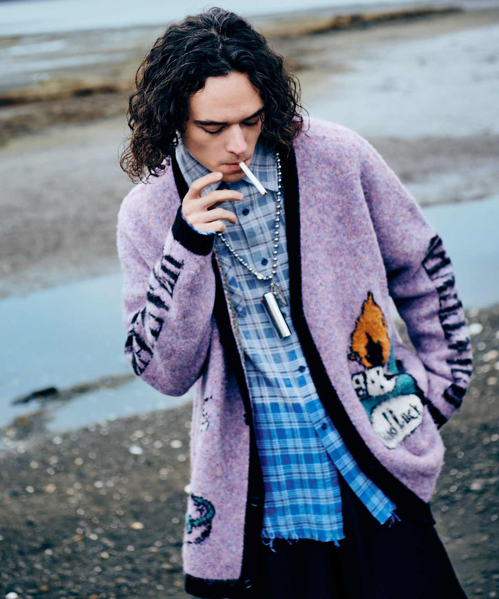 GB0325/SH02 : Bleach Check Shirt / ブリーチチェックシャツ | glamb