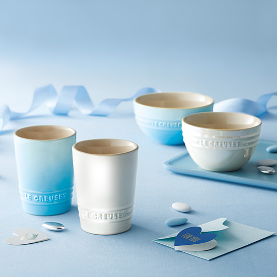 ル・クルーゼ ライスボールセット ベビーローズブルー＆ホワイト