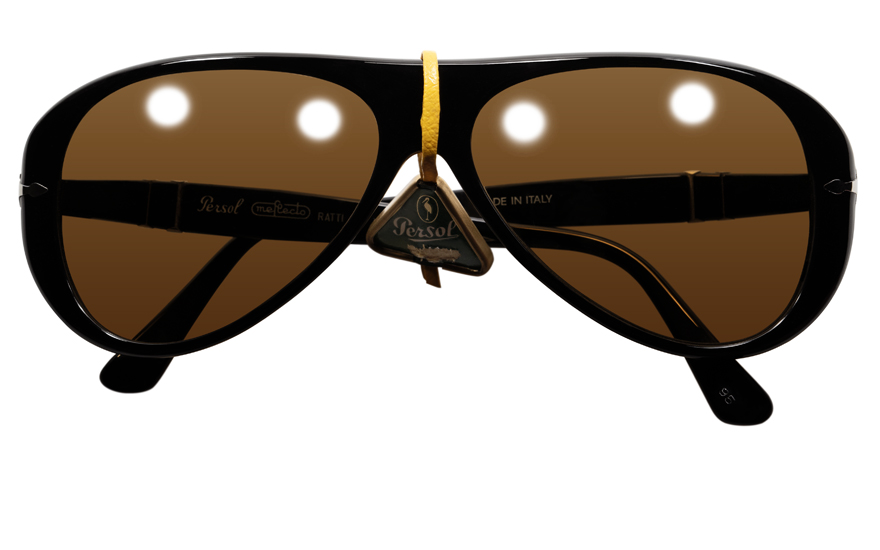 GIG LAMPS 1970s-1980s PERSOL RATTI 69262 AVIATOR SUNGLASS BLACK