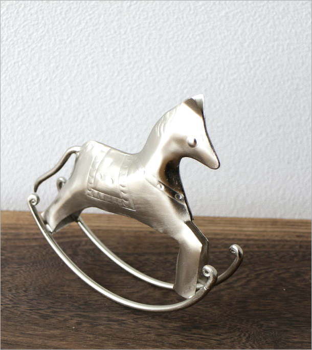 ロッキングホース 馬 置物 オブジェ 小物 アンティーク アイアン