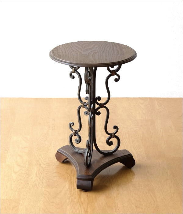 フラワースタンド アイアン おしゃれ 木製 小さめ アンティーク風 玄関