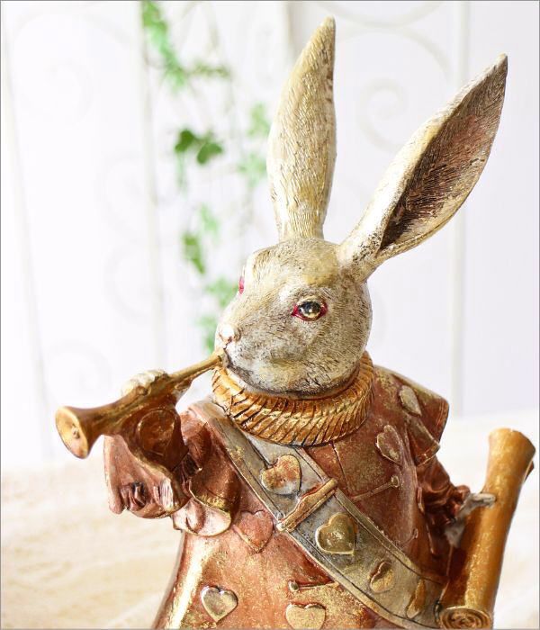 ウサギ うさぎ 置物 かわいい アンティーク 雑貨 インテリアオブジェ