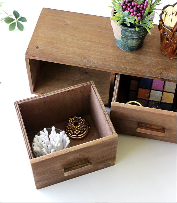 卓上収納 引き出し 木製 卓上チェスト 小物入れ 小物収納ケース