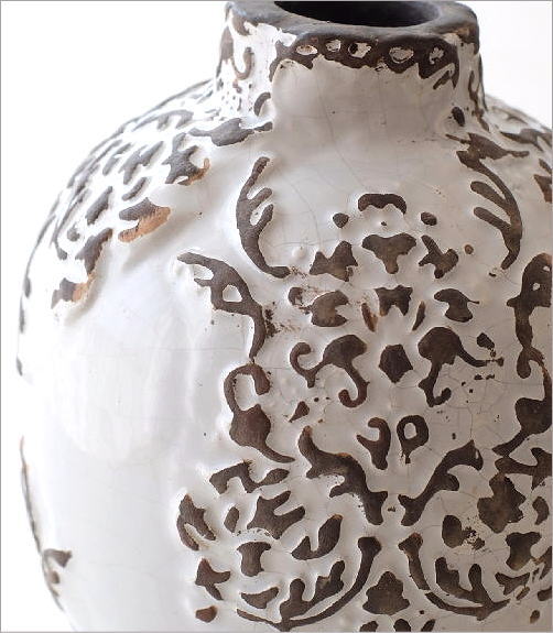 花瓶 陶器 花器 おしゃれ フラワーベース レトロ アンティーク調